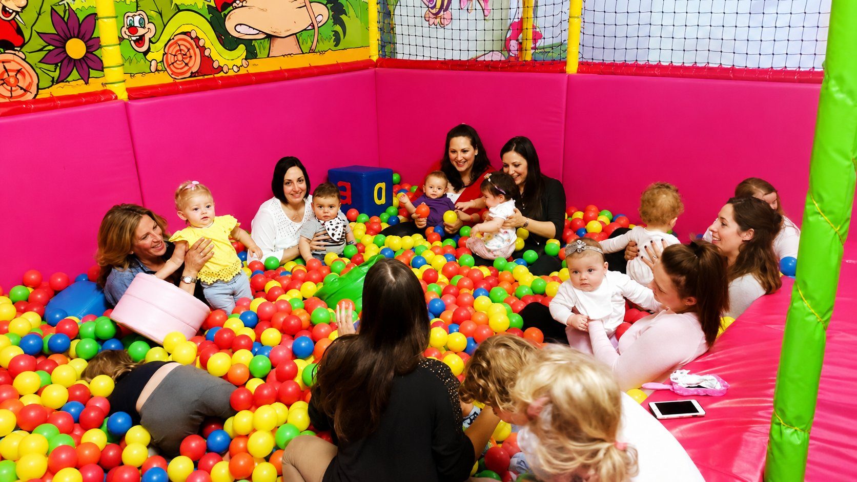 Families playing in the ball pit at N20 KidsClub